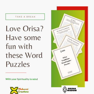 Orisa Traditions Word Finder Puzzles 1